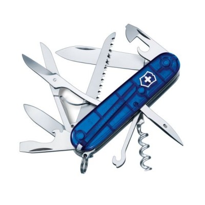 NAVAJA SUIZA VICTORINOX MULTIUSOS HUNTSMAN 15 USOS AZUL TRANSLÚCIDO
