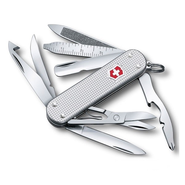 NAVAJA SUIZA MULTIUSOS VICTORINOX MINICHAMP ALOX PLATA