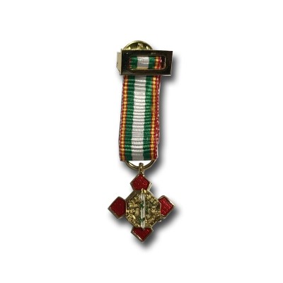 CRUZ MINIATURA MERITO POLICIAL DISTINTIVO ROJO
