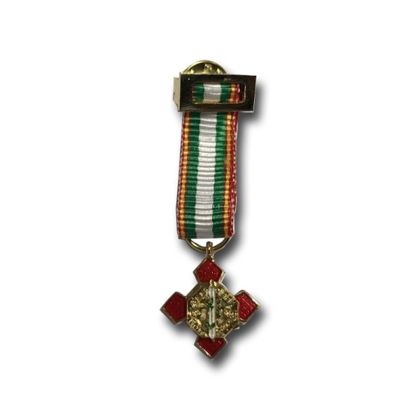 CRUZ MINIATURA MERITO POLICIAL DISTINTIVO ROJO