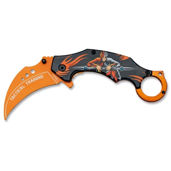 NAVAJA ENTRENAMIENTO KARAMBIT TACTICAL TRAINING NARANJA