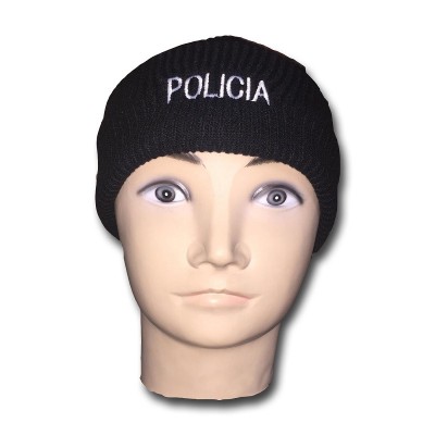 GORRO DE LANA BORDADO "POLICIA"