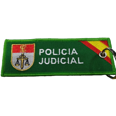 LLAVERO MICRO BORDADO CINTA GUARDIA CIVIL GRUPO POLICIA JUDICIAL