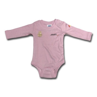 BODY BEBE MANGA LARGA POLICIA NACIONAL COLOR ROSA PERSONALIZADO