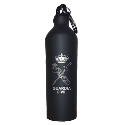 BIDON/BOTELLA  NEGRA  800ML GUARDIA CIVIL CON MOSQUETON