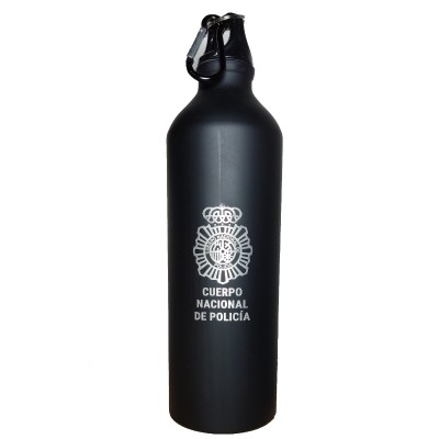 BIDON/BOTELLA  NEGRA  800ML POLICIA NACIONAL CON MOSQUETON