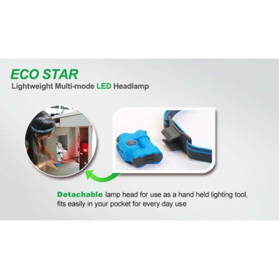 LINTERNA COLOR NEGRO ECO STAR  NEXTORCH 48 LM Y LUZ ROJA