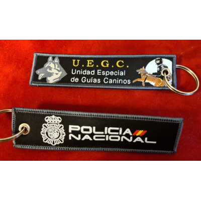 COLECCION LLAVEROS MICRO BORDADOS ESPECIALIDADES POLICIA NACIONAL