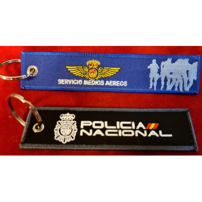 COLECCION LLAVEROS MICRO BORDADOS ESPECIALIDADES POLICIA NACIONAL
