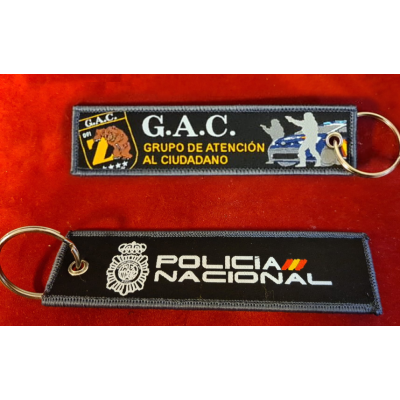 COLECCION LLAVEROS MICRO BORDADOS ESPECIALIDADES POLICIA NACIONAL