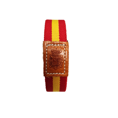 PULSERA ELÁSTICA CON ESCUDO TROQUELADO EN CUERO - POLICIA NACIONAL