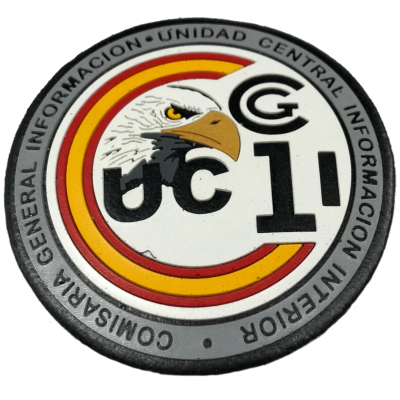 PARCHE GOMA RELIEVE UNIDAD CENTRAL INFORMACION POLICIA NACIONAL