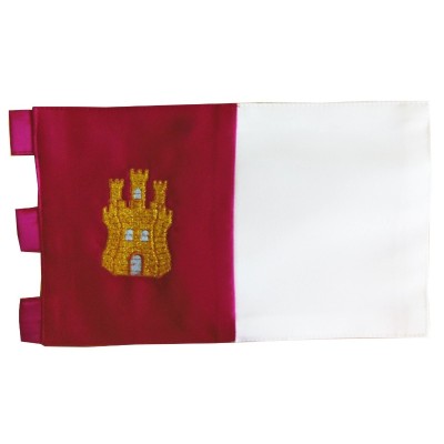BANDERA COMUNIDAD DE CASTILLA LA MANCHA (SOBREMESA) BORDADA