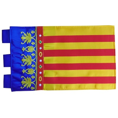 BANDERA COMUNIDAD DE VALENCIANA (SOBREMESA) BORDADA