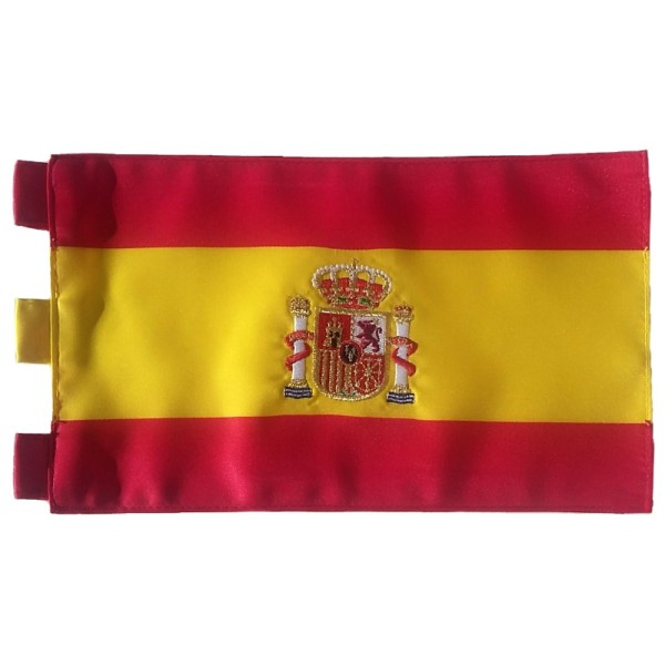 BANDERA ESPAÑA CON ESCUDO CONSTITUCIONAL (SOBREMESA) BORDADA
