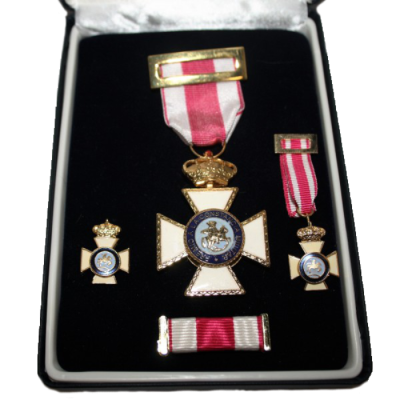MEDALLA CRUZ SAN HERMENEGILDO + PASADOR + PIN + MEDALLA MINIATURA