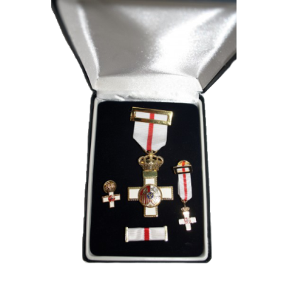 MEDALLA CRUZ MERITO MILITAR + PASADOR + PIN + MEDALLA MINIATURA