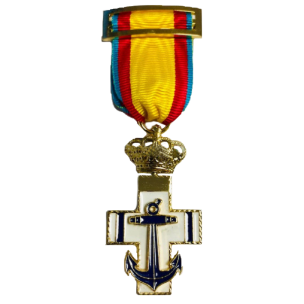 CRUZ DEL MERITO NAVAL CON DISTINTIVO AZUL