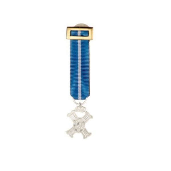 MEDALLA MINIATURA MERITO CIVIL PLATA