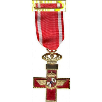 CRUZ DEL MERITO AERONAUTICO CON DISTINTIVO ROJO