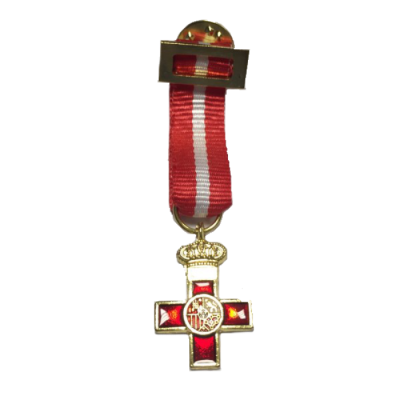 MEDALLA MINIATURA MERITO MILITAR DTVO ROJO