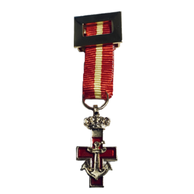 MEDALLA MINIATURA MERITO NAVAL DTVO ROJO