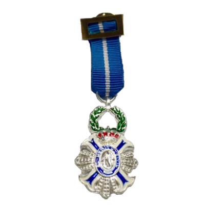 MEDALLA MINIATURA CRUZ MERITO CIVIL PLATA