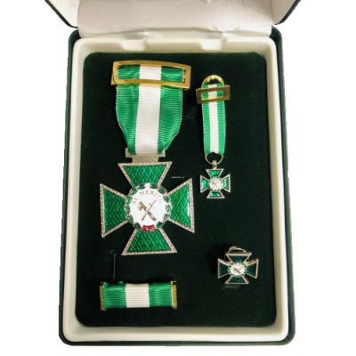 CONJUNTO COMPLETO MEDALLA MERITO GUARDIA CIVIL DISTINTIVO BLANCO