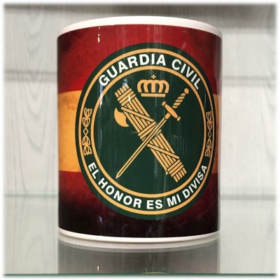 TAZA PERSONALIZADA GUARDIA CIVIL BANDERA DE ESPAÑA