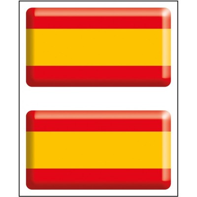 PEGATINA RESINA RECTANGULO 2 UNIDADES ESPAÑA