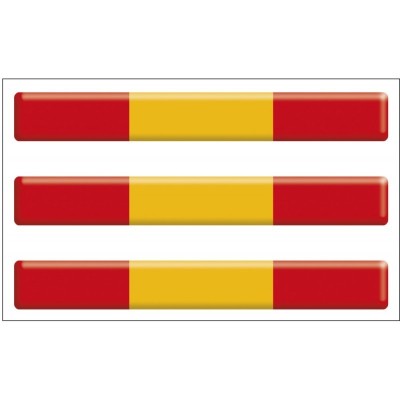 PEGATINA RESINA RECTANGULO FINO 3 UNIDADES ESPAÑA PEQUEÑO