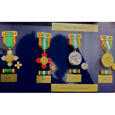 VITRINA CUADRO MEDALLAS POLICIA NACIONAL
