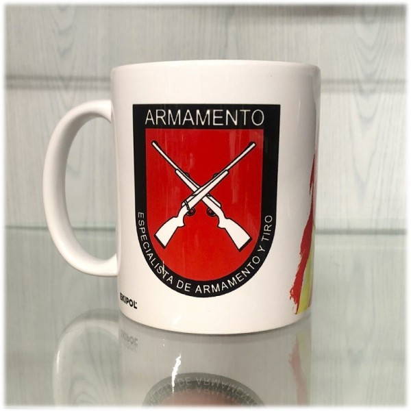 TAZA POLICIA NACIONAL ARMAMENTO