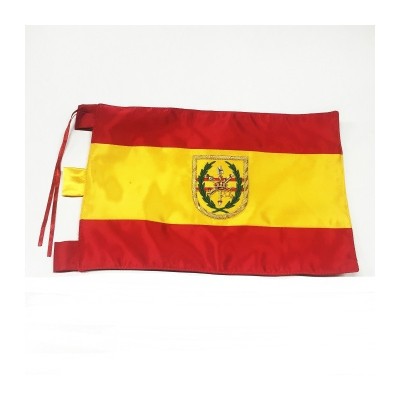 BANDERIN  DE MESA BORDADO, BANDERA DE ESPAÑA CON ESCUDO LEGION