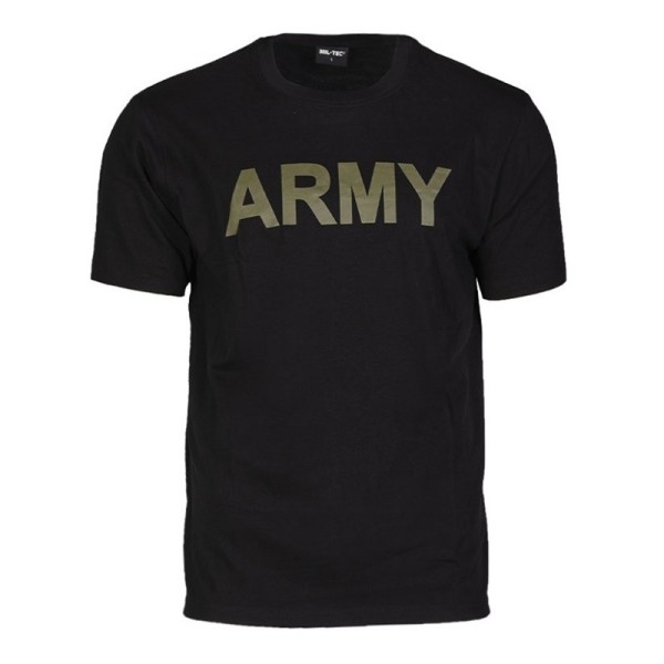 CAMISETA DE ALGODON ARMY NEGRA