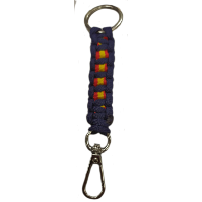 LLAVERO MOSQUETON AZUL PARACORD