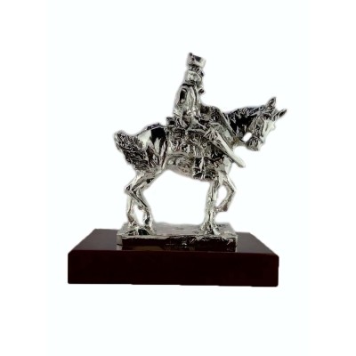 ESCULTURA GUARDIA CIVIL MONTADO A CABALLO PLATA