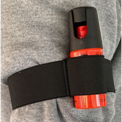LOTE / PACK BRAZALETE PORTA SPRAY ELASTICO + SPRAY AUTODEFENSA