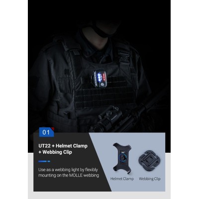 LINTERNA LED/STROBO VELCRO MOLLE RECARGABLE NEXTORCH UT22