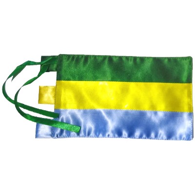 BANDERA DE GABON (SOBREMESA) BORDADA