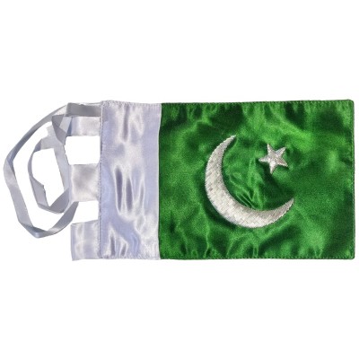 BANDERA DE PAKISTAN (SOBREMESA) BORDADA