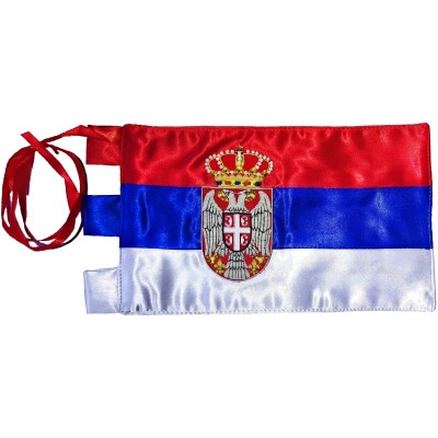 BANDERA DE SERBIA (SOBREMESA) BORDADA