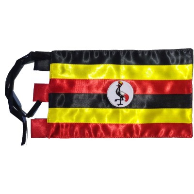 BANDERA DE UGANDA (SOBREMESA) BORDADA