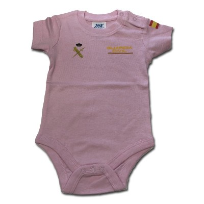 BODY BEBE GUARDIA CIVIL MANGA CORTA ROSA
