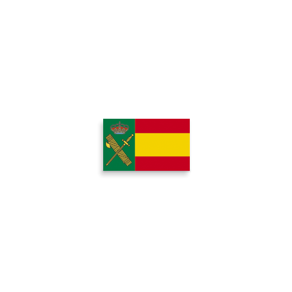 PEGATINA SILICONADA BANDERA ESPAÑA / GUARDIA CIVIL MEDIANA 2 UNIDADES