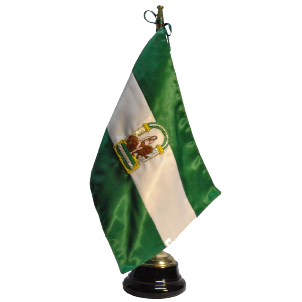BANDERA COMUNIDAD DE ANDALUCIA (SOBREMESA) BORDADA