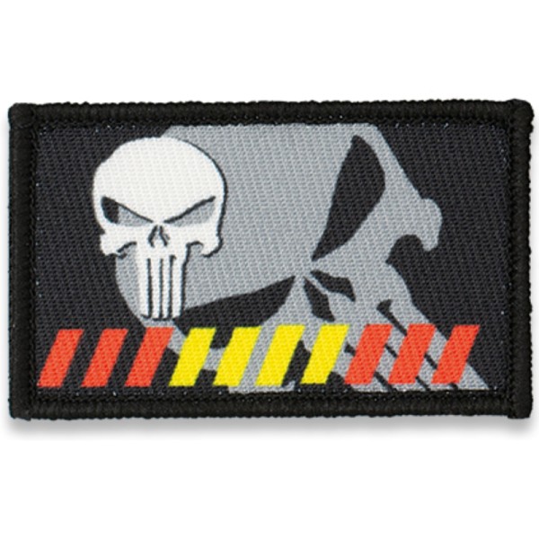 PARCHE SUBLIMACION CALAVERA (PUNISHER) BANDERA ESPAÑA (7,00x 4,20 CM)