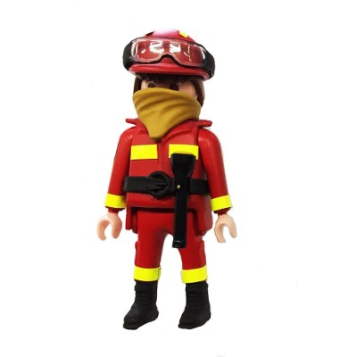 PLAYMOBIL SOLDADO ESPAÑOL UME UNIFORME DE BOMBRERO