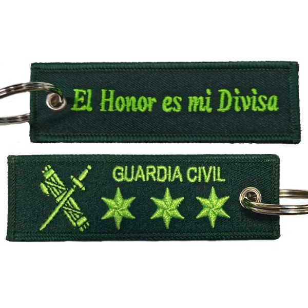 LLAVERO MICRO BORDADO CINTA GUARDIA CIVIL CAPITAN