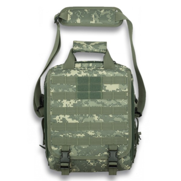 BOLSO TACTICO CON SISTEMA MOLLE PORTAFOLIO Y PORTATIL PIXEL